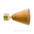 Solid Wood Head Wholesale Curtain Rod Accessories